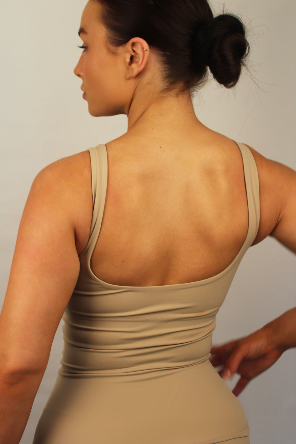 The Bare Vest-Latte